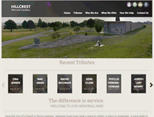 Tablet Screenshot of hillcrestmemorialgarden.com